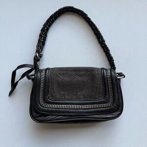 BCBGMaxAzria Black Mini Bag with Chain Detail